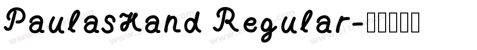 PaulasHand Regular字体转换